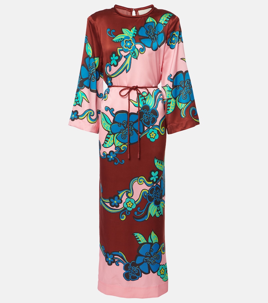 alma floral print tulle maxi dress alma floral print tulle maxi dress Alma Pink Floral Shirred Maxi Dress