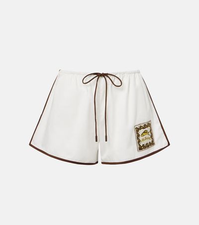 Alemais AlÃ©mais Scuba patch-appliquÃ© cotton shorts