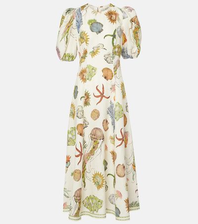 Alemais AlÃ©mais Sea linen midi dress