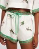 Alemais AlÃ©mais Wanda embroidered linen shorts - 3