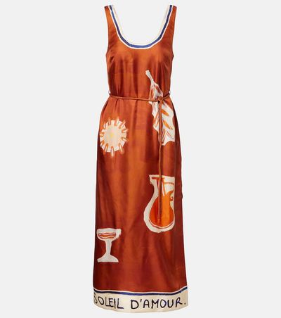 Alemais AlÃ©mais x LRNCE Soleil D'Amour silk midi dress