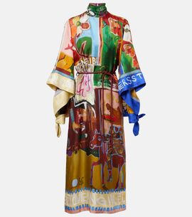 Alemais AlÃ©mais x MLAK Tangible Love printed silk maxi dress