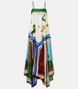 Alemais AlÃ©mais x MLAK Tangible Love printed silk midi dress