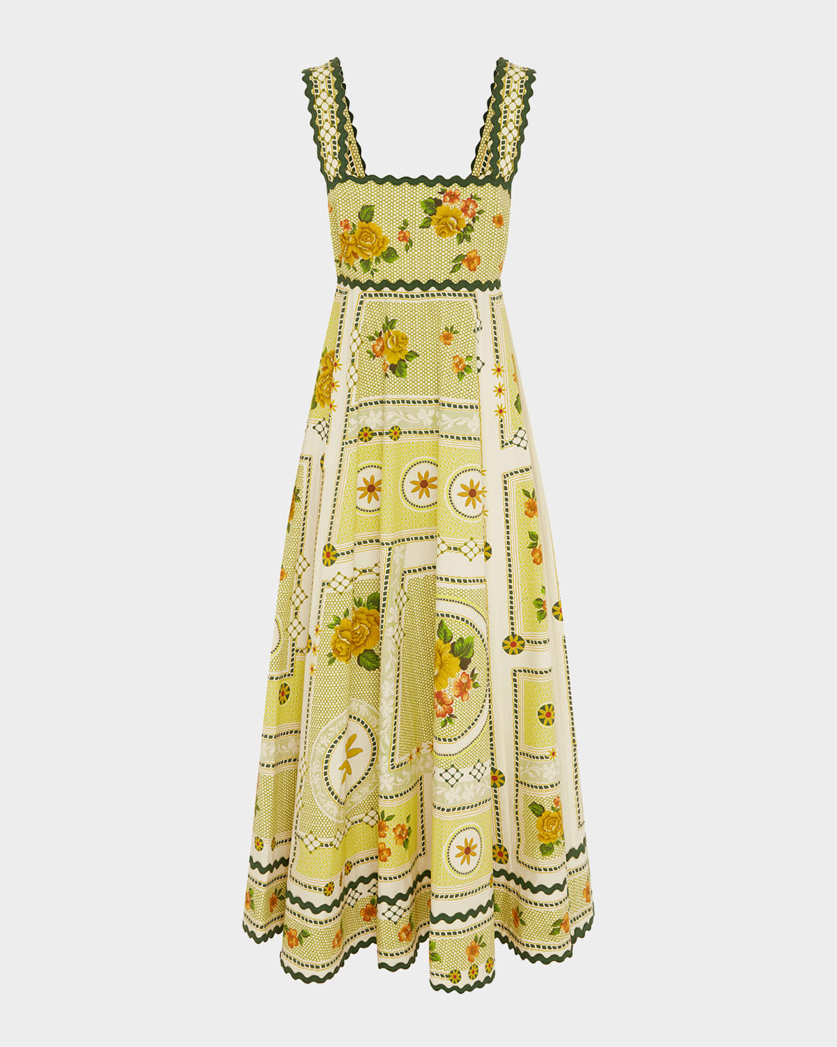 ALEMAIS Dixie Floral-Print Cotton Poplin Maxi Dress