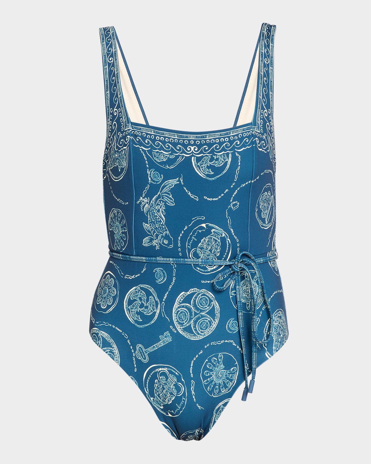 ALEMAIS Lucky Square-Neck One-Piece Swimsuit