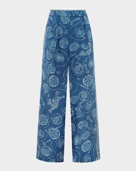 ALEMAIS Lucky Wide-Leg Linen Pants