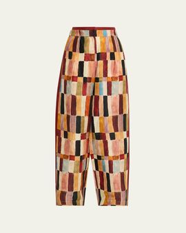 ALEMAIS Marjorelle Silk Wide-Leg Pants