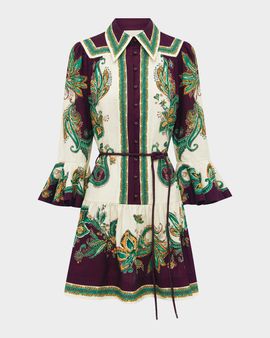 ALEMAIS Ruthie Linen Mini Shirtdress