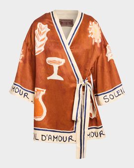 ALEMAIS Soleil D & apos;Amour Wrap Mini Dress