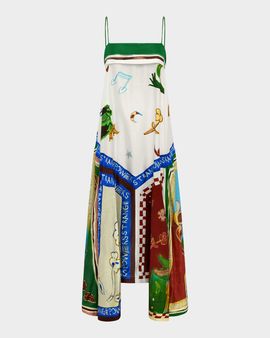 ALEMAIS Tangible Love Silk Midi Dress
