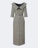 Alessandra Rich Alessandra Rich Belted cotton and wool-blend tweed midi dress - 1