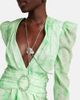 Alessandra Rich Alessandra Rich Belted silk minidress - 4