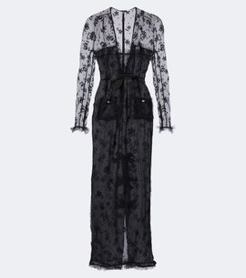 Alessandra Rich Alessandra Rich Bow-detail lace maxi dress