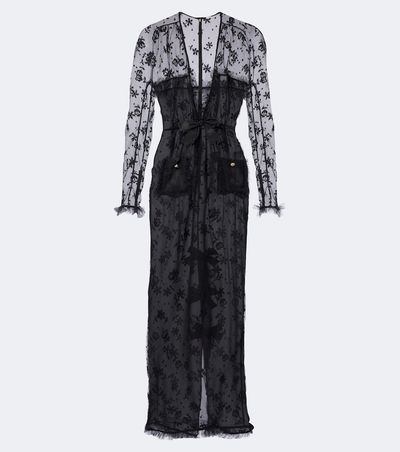 Alessandra Rich Alessandra Rich Bow-detail lace maxi dress