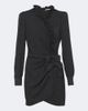 Alessandra Rich Alessandra Rich Bow-detail ruffled silk moiré minidress - 1