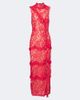 Alessandra Rich Alessandra Rich Bow-detail tiered lace cocktail dress - 1