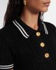 Alessandra Rich Alessandra Rich Cable-knit cropped cotton polo shirt - 4