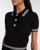 Alessandra Rich Alessandra Rich Cable-knit cropped cotton polo shirt - 5