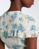 Alessandra Rich Alessandra Rich Caped floral silk midi dress - 4