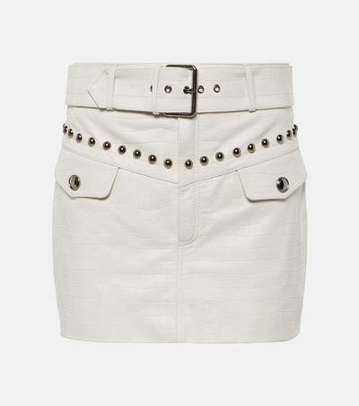 Alessandra Rich Alessandra Rich Croc-effect leather miniskirt