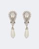 Alessandra Rich Alessandra Rich Crystal-embellished faux pearl clip-on earrings - 1