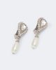 Alessandra Rich Alessandra Rich Crystal-embellished faux pearl clip-on earrings - 4