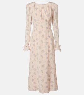 Alessandra Rich Alessandra Rich Floral open-back silk midi dress