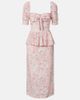 Alessandra Rich Alessandra Rich Floral peplum silk midi dress - 1