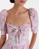 Alessandra Rich Alessandra Rich Floral peplum silk midi dress - 3