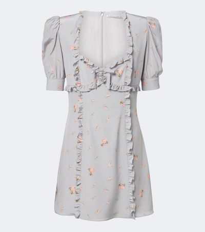 Alessandra Rich Alessandra Rich Floral silk crêpe de chine minidress