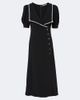 Alessandra Rich Alessandra Rich Lace-trimmed cady midi dress - 1