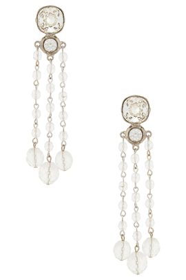 Alessandra Rich Alessandra Rich Long Glass Fringe Earrings