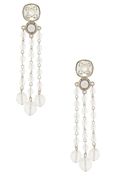Alessandra Rich Alessandra Rich Long Glass Fringe Earrings