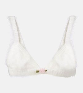 Alessandra Rich Alessandra Rich Mohair and wool-blend bra top
