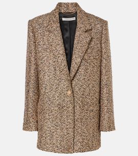 Alessandra Rich Alessandra Rich Oversized tweed lamÃ© blazer