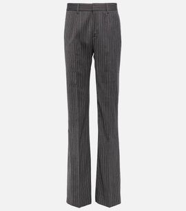 Alessandra Rich Alessandra Rich Pinstriped high-rise straight pants