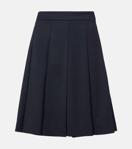 Alessandra Rich Alessandra Rich Pleated wool-blend miniskirt