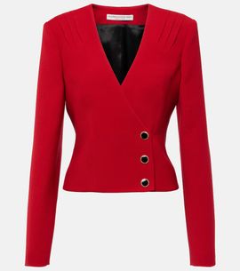 Alessandra Rich Alessandra Rich Pleated wool blazer
