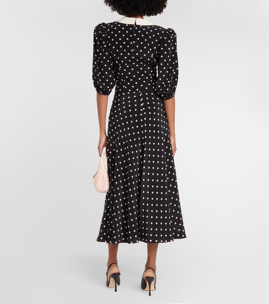 Alessandra Rich - Polka-dot silk midi dress