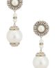 Alessandra Rich Alessandra Rich Round Pendant Long Drop Earrings - 1