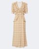 Alessandra Rich Alessandra Rich Ruffled plaid silk midi dress - 1