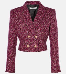 Alessandra Rich Alessandra Rich Sequined cropped tweed blazer