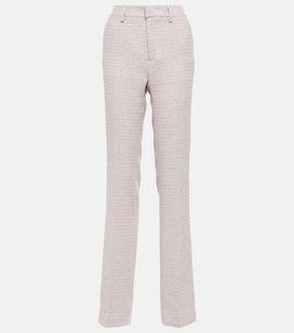 Alessandra Rich Alessandra Rich Sequined mid-rise straight pants