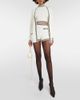 Alessandra Rich Alessandra Rich Striped cable-knit cotton shorts - 2
