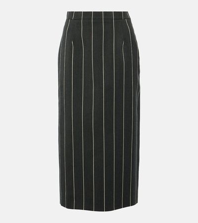 Alessandra Rich Alessandra Rich Wool-blend bouclÃ© tweed midi skirt