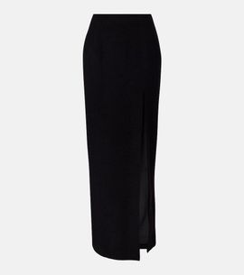 Alessandra Rich Alessandra Rich Wool-blend twill bouclÃ© maxi skirt
