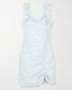 ALESSANDRA RICH Bow-embellished floral-print silk-satin mini dress - 1