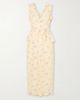 ALESSANDRA RICH Bow-embellished floral-print silk midi dress - 1