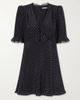 ALESSANDRA RICH Bow-embellished polka-dot silk-satin mini dress - 1