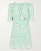 ALESSANDRA RICH Floral-print lace-trimmed bow-embellished silk mini dress - 1